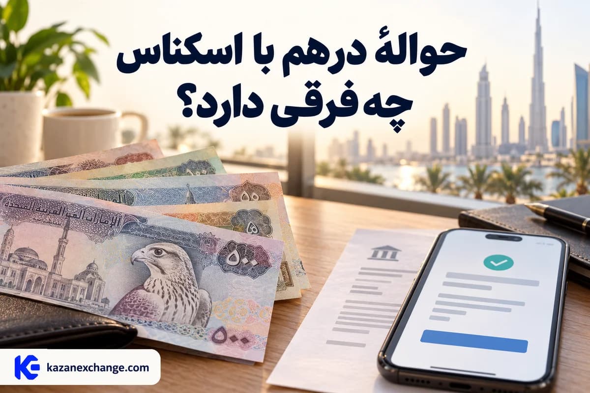 اسکناس درهم و رسید انتقال بانکی کنار گوشی؛ حوالهٔ درهم با اسکناس چه فرقی دارد؟