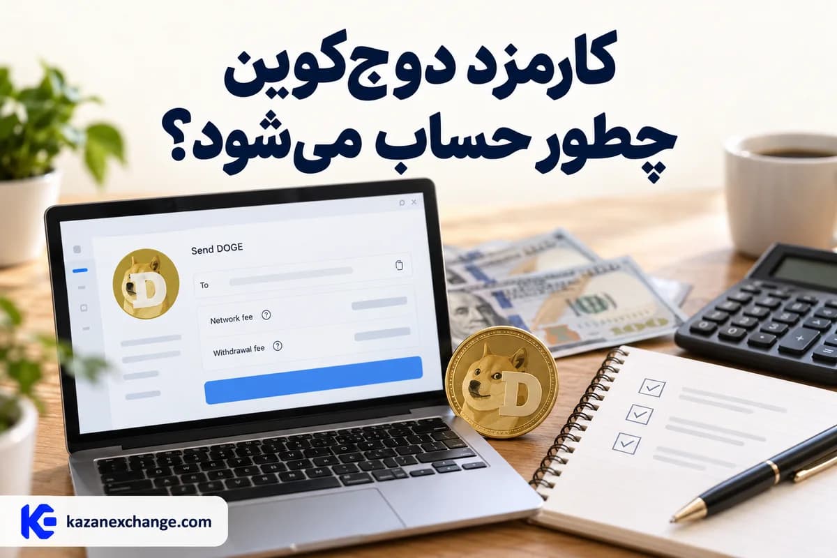 تفکیک کارمزد شبکه و برداشت دوج‌کوین روی لپ‌تاپ؛ کارمزد دوج‌کوین چطور حساب می‌شود؟
