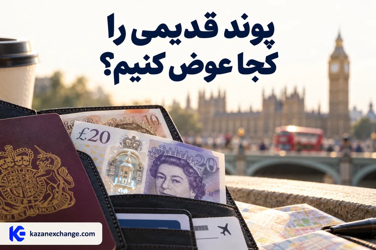 اسکناس کاغذی و پلیمری پوند در پوشهٔ سفر؛ پوند قدیمی را کجا عوض کنیم؟