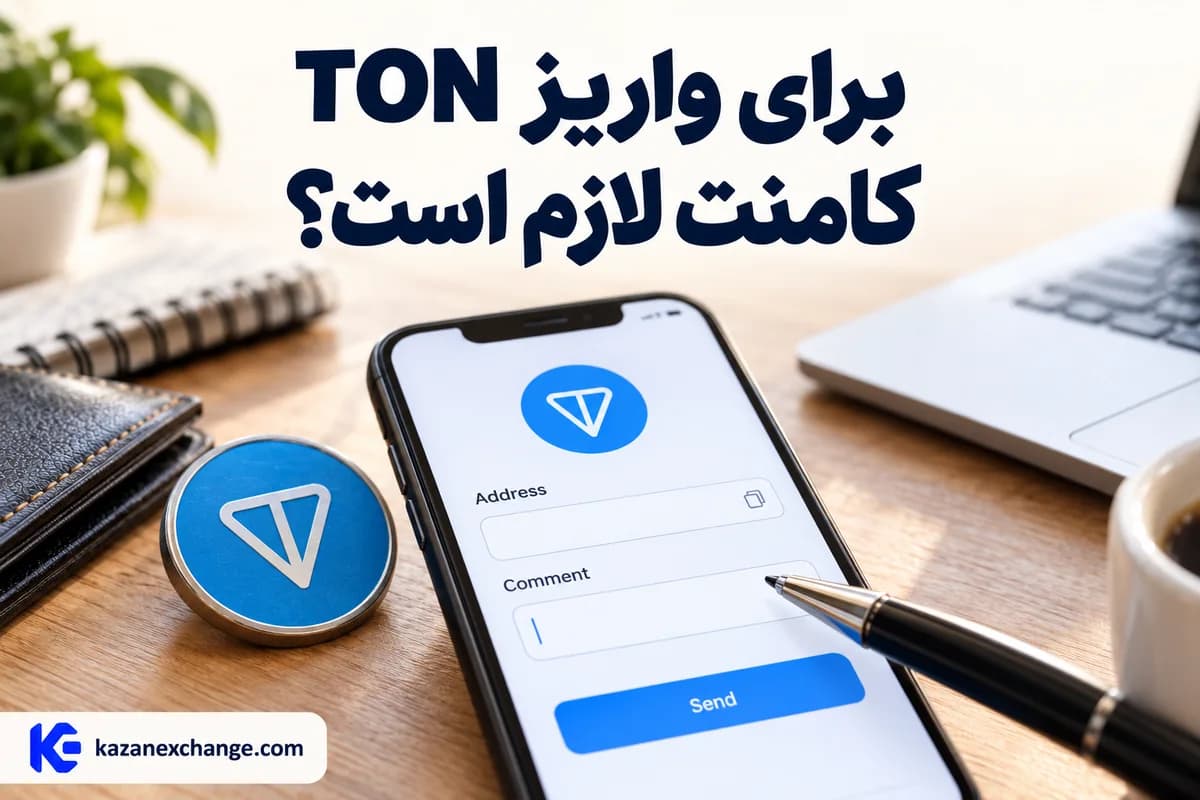 فرم واریز TON با کادر جداگانهٔ کامنت؛ برای واریز TON کامنت لازم است؟