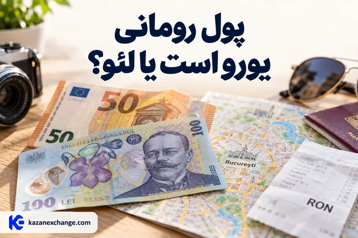 اسکناس لئو و یورو کنار نقشهٔ بخارست؛ پول رومانی یورو است یا لئو؟