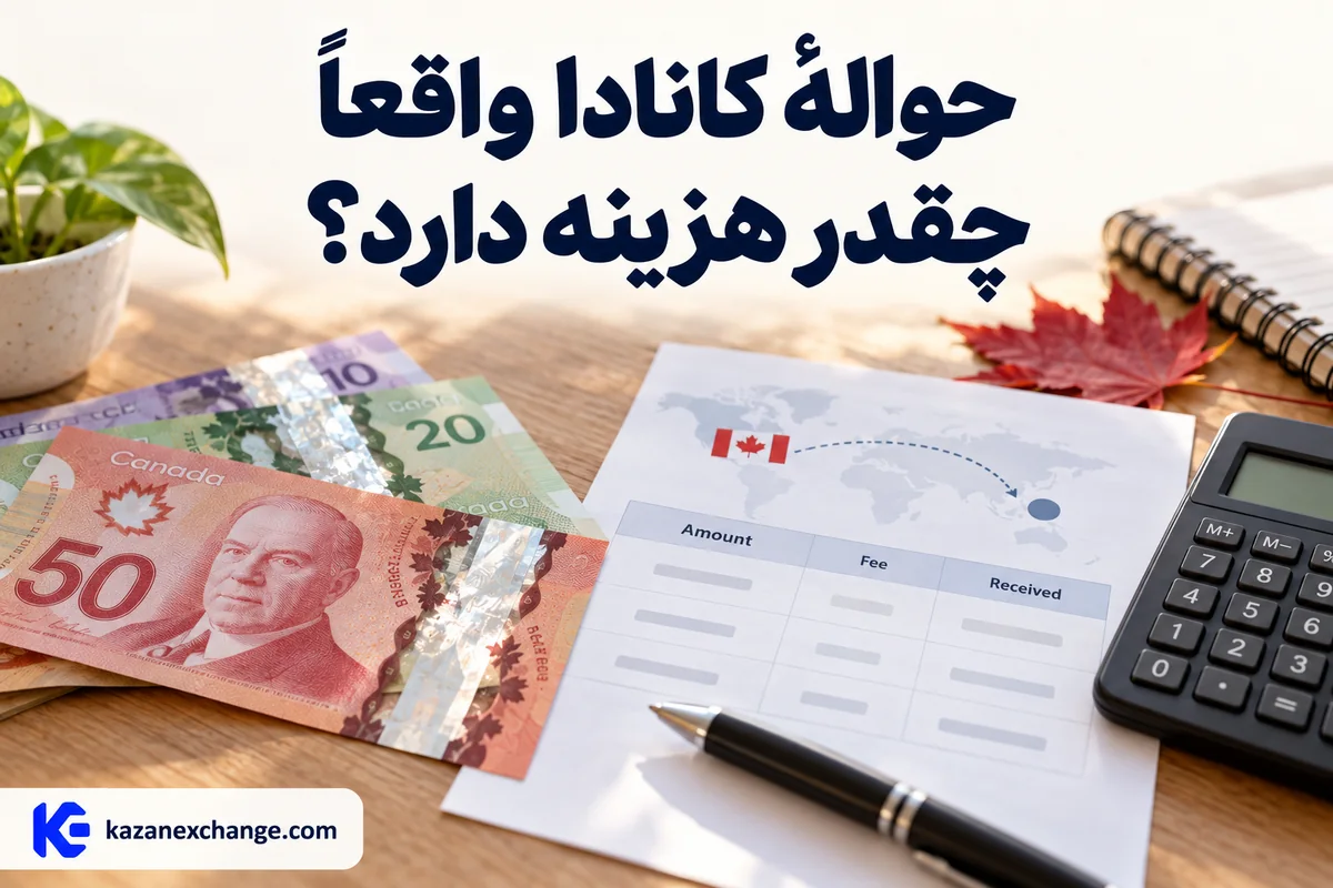 دلار کانادا، برگهٔ هزینهٔ حواله و ماشینحساب؛ حواله کانادا واقعاً چقدر هزینه دارد؟